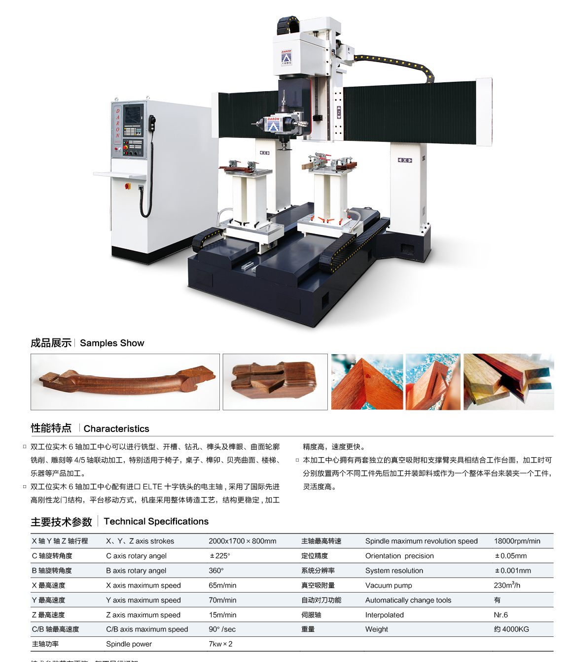 雙工位五軸聯動加工中心